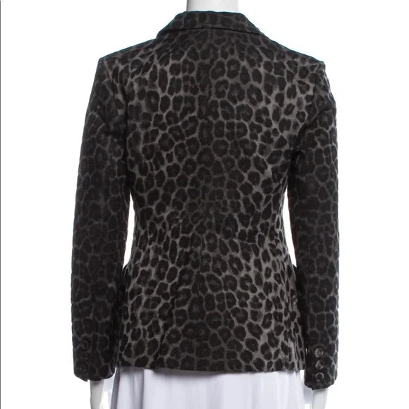 Dior bar jacket in leopard grey canvas - Picture 2 of 7